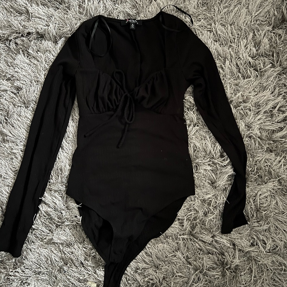 black bodysuit top
